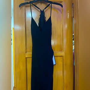 Emerald sundae black long dress